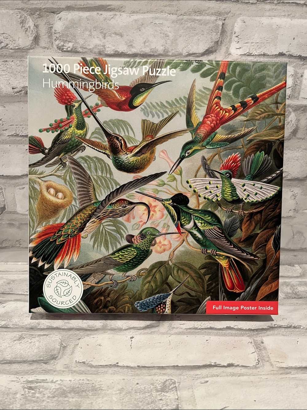 1000 Piece Hummingbirds Jigsaw Puzzle - Vibrant Multicolor Illustration